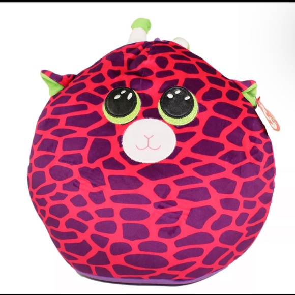 Large Gilbert the Pink Giraffe Squish a Boo Ty Plush - Picture 1 of 7